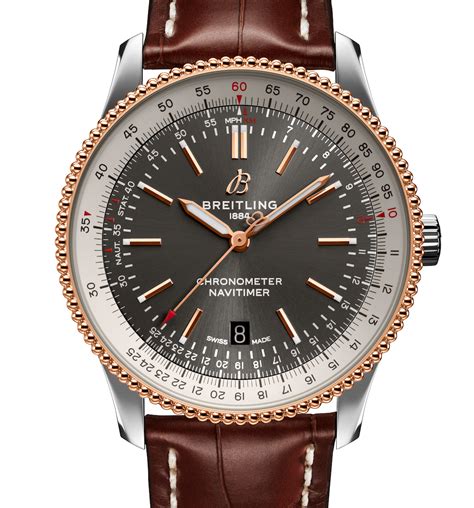 breitling navitimer brown 7712|Navitimer Automatic Gmt 41 .